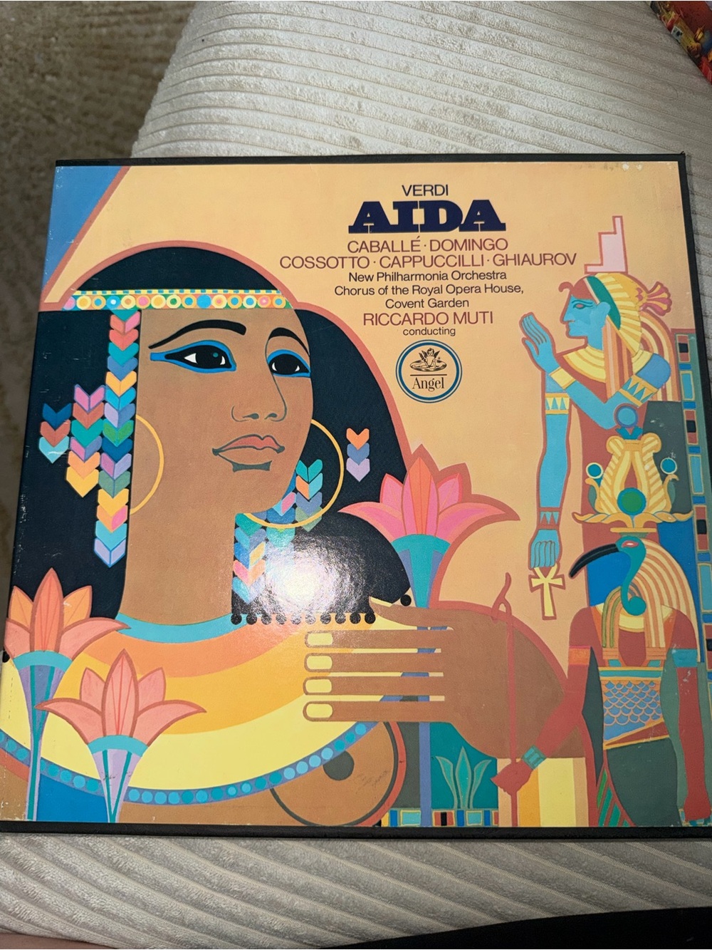 Verdi Aida Box Set LP Riccardo Muti, Caballe&Domingo, 6 vinyl records & libretto